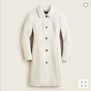 J. Crew Italian Double Cloth Lady Day Coat White